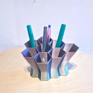 Lapicero Low Poly Exágonos