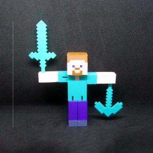 Figura Steve Articulado - Minecraft