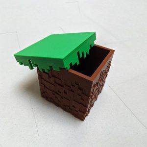Caja Micro SD Bloque de Cesped - Minecraft
