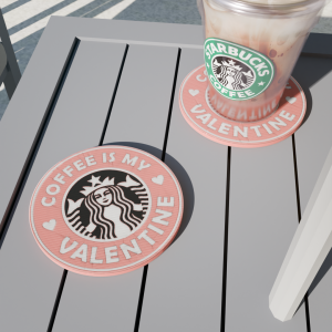 Coffee Valentine Starbucks Coaster