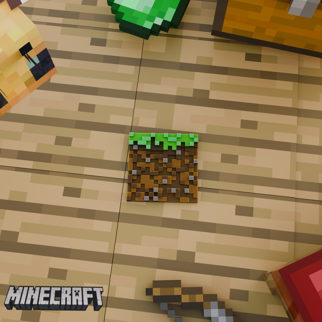 Bloque de Césped – Minecraft